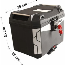 GP Kompozit Universal 33 Lt Siyah Plastik Motosiklet Çantası Dayanıklı Ve Su Geçirmez Tasarım