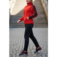 Bumerangspor Kadın Esnek Dalgıç Kumaş Tam Fermuarlı Yürüyüş ve Koşu Eşofman Takımı