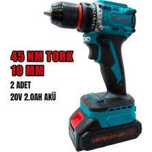 Kömürsüz Akülü Vidalama Seti 10MM 20V 2.0AH, Güçlü ve Taşınabilir