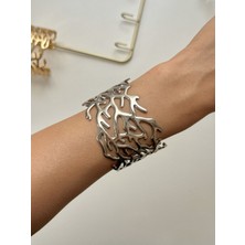 Youes Jewelry Kalın Kelepçe Bilezik Ayarlanabilir Unisex