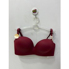 Belvü Kadın Straplez Balensiz Double Dolgulu Bordo Sütyen