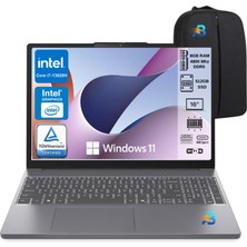 Lenovo Ideapad Slim 3 16IRH10 Intel Core I7 13620H 8gb 512GB SSD Windows 11 Pro 16" Fhd Taşınabilir Bilgisayar 83K2001VTR Asbertech Çanta Hediyeli