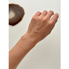 Youes Jewelry Çelik 14K Altın Renk Şahmeran Bileklik Kutup Yıldızı Şahmeran