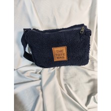 Leaf Accessory Tote Bag Çanta, Fermuarlı, Elde ve Omuz Askılı, Mavi