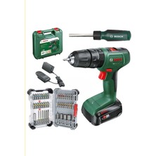 Bosch 18V-40 Akülü Vidalama Seti, 43 Parça Vidalama Ucu ve Tornavida ile