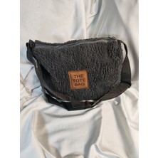 Leaf Accessory Tote Bag Çanta, Fermuarlı, Elde ve Omuz Askılı, Füme