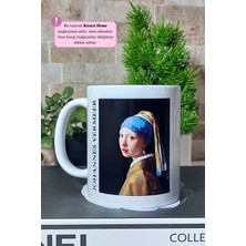 Johannes Vermeer - Tarihi Sanat Inci Küpeli Kız Baskılı Porselen Kupa Bardak