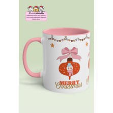 '' Merry Christmas'' Tasarım Porselen Yeni Yıl Kupa Bardak Yılbaşı Hediyesi