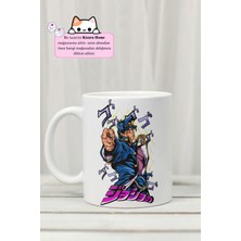 Jojo's Bizarre Adventure Anime Tasarım Baskılı Porselen Kupa Bardak