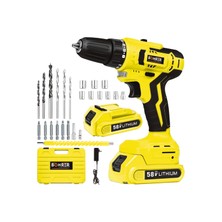 58V 5AH Pro Hummer Yellow Çift Akülü Matkap Seti ve Vidalama Uygulaması