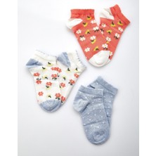 Semoor Kız Çocuk Pikotlu Çiçek Soket Pamuklu Patik