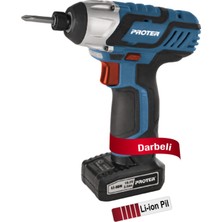 Güçlü Çift Akülü Darbeli Şarjlı Tornavida ve Matkap Seti