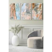 Kanvas Tr Pastel Fırtınanın İzleri 3’lü Kanvas Tablo