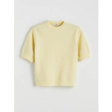 LC Waikiki Lcw Vision Sarı Bisiklet Yaka Kadın Triko Kazak