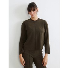 LC Waikiki Lcw Vision Yeşil Bisiklet Yaka Kadın Ince Kazak