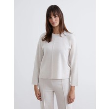 LC Waikiki Lcw Vision Ekru Bisiklet Yaka Kadın Ince Kazak