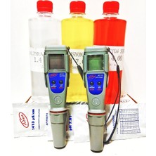 Profesyonel Ph ve Ec Metre Seti (12-31) 500ML Kalibrasyon Sıvıları ile
