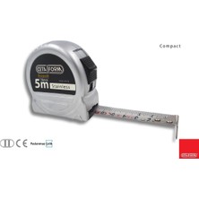 UltraNova 5 Metre Paslanmaz Çelik Şerit Metre, Dayanıklı ve Hassas Ölçüm Aracı