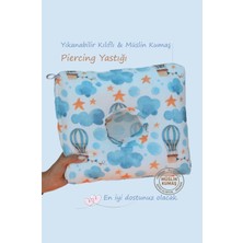 Sacce Scarves & Accessories Piercing Yastığı – Yıkanabilir Kılıflı Bulutlu Müslin – Kulak Delme Sonrası Özel Uyku Yastığı