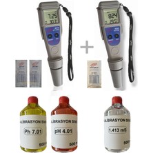 UltraNova Profesyonel Ph ve Ec Metre Seti, 500 ml Kalibre Sıvı ile Dahil