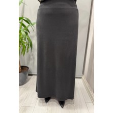 Sentez Yanı Nervürlü Etek Siyah 5461