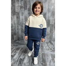 Koçak Kids Yeni Sezon 3 Iplik Kapşonlu ve Kanguru Cepli Erkek Çocuk Eşofman Takım