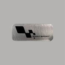 CRF Reklam Promosyon Matbaa Renault Sports Rs Bayrak Metal Etiket 3x7 cm Arkası Yapışkanlı 1 Adet