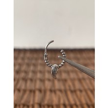 Aida Jewelss 316 L Cerrahi Çelik  Boğumlu Halka Kanat 8mm Çelik Kilitli Halka Küpe Piercing