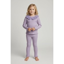 Bebe Yaka Gül Çiçek Detaylı Kaşkorse Rahat Takım