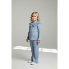 Bebe Yaka Gül Çiçek Detaylı Kaşkorse Rahat Takım