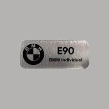 CRF Reklam Promosyon Matbaa Bmw E90 Metal Etiket 3x7 cm Arkası Yapışkanlı 1 Adet