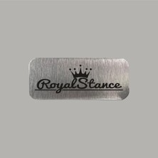 CRF Reklam Promosyon Matbaa Royal Stance Metal Etiket 3x7 cm Arkası Yapışkanlı 1 Adet