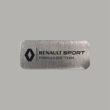 CRF Reklam Promosyon Matbaa Renault Sport Formula One Team Metal Etiket 3x7 cm Arkası Yapışkanlı 1 Adet