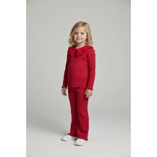 Bebe Yaka Gül Çiçek Detaylı Kaşkorse Rahat Takım