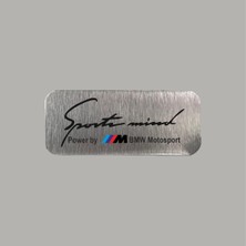 CRF Reklam Promosyon Matbaa Bmw Sports Motorsports Metal Etiket 3x7 cm Arkası Yapışkanlı 1 Adet