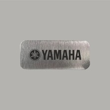 CRF Reklam Promosyon Matbaa Yamaha Metal Etiket 3x7 cm Arkası Yapışkanlı 1 Adet