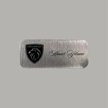 CRF Reklam Promosyon Matbaa Kişiye Özel Peugeot Yeni Logolu Metal Etiket 3x7 cm Arkası Yapışkanlı 1 Adet
