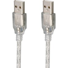 Starseven 3 Metre USB Erkek-Erkek Kablo Şeffaf