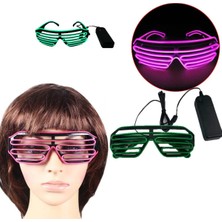 Feyza Design Renkli LED Işıklı Gözlük, Parti ve Müzik Etkinlikleri Için Eğlenceli Dekorasyon