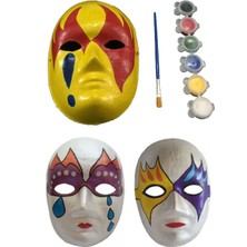 Feyza Design Renkli Maske Boyama Seti, Eğlenceli ve Yaratıcı Hobi Seti