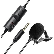 Starseven Haiki HK-401 Profesyonel Youtuber Telefon Yaka Mikrofonu (6 Metre Kablolu)