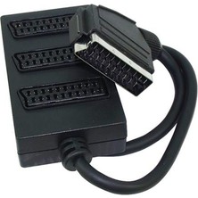 Starseven Elektromer 3'lü Scart Dağıtıcı (1 Erkek-3 Dişi Scart)