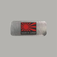 CRF Reklam Promosyon Matbaa Made In Japan Metal Etiket 3x7 cm Arkası Yapışkanlı