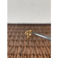 Aida Jewelss 316 L Cerrahi Çelik Mini Gama Haç Altın Tragus Helix Piercing