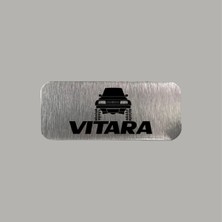 CRF Reklam Promosyon Matbaa Suzuki Vitara Offroad Metal Etiket 3x7 cm Arkası Yapışkanlı 1 Adet