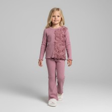 Gül Çi̇çek Detayli Kaşkorse Kumaş Kiz Çocuk Takim