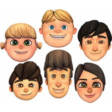 Feyza Design Renkli Karton Maske Çocuklar Için Eğlenceli ve Güzel Tasarım