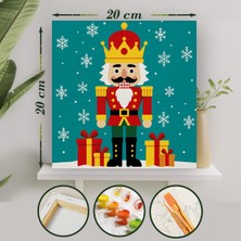 Palmiye Hobi Sanat Sayılarla Boyama 20X20 Tuval Seti Fırça Boya Dahil Çıtaya Gerili - Fındıkkıran