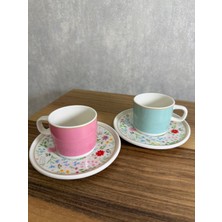 Güral Porselen Türk Kahvesi Renkli Fincan Takımı 6765