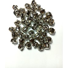 Be Beauty 50 Adet 2,5 cm Gümüş Renkli Metal Jingle Bells Basık Çan Zil Yılbaşı Parti Süslemesi Için Mini Çan